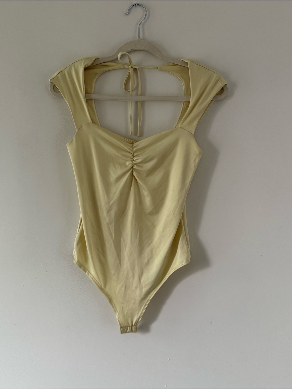 Butter Yellow Ruched Bodysuit | Coastal Quiet Luxury Top